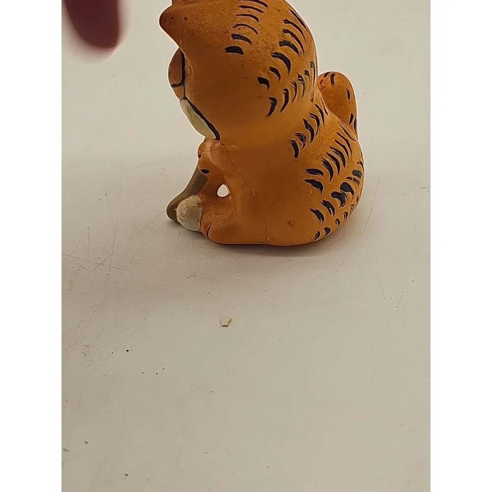 Vintage 1981 Garfield Dinner Time‎ Fork & Knife PVC Figure Toy UFS Hong Kong X2
